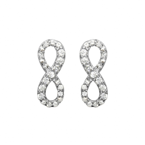 Boucles d'Oreilles Thabora Infini Oxydes Blanc*2763